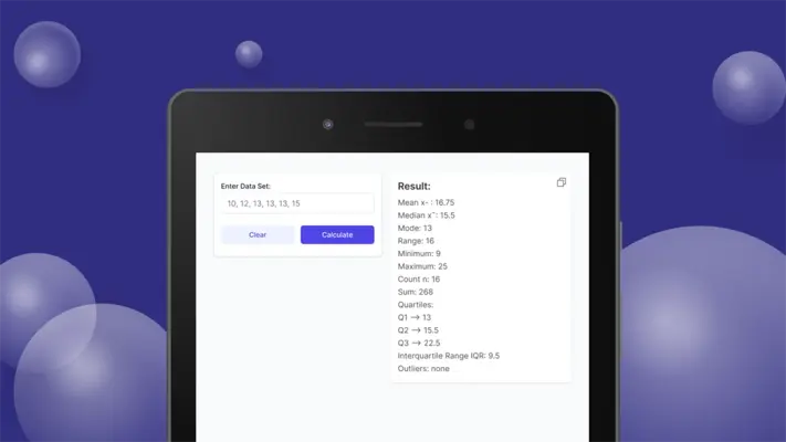 Mean Median Mode Calculator android App screenshot 1