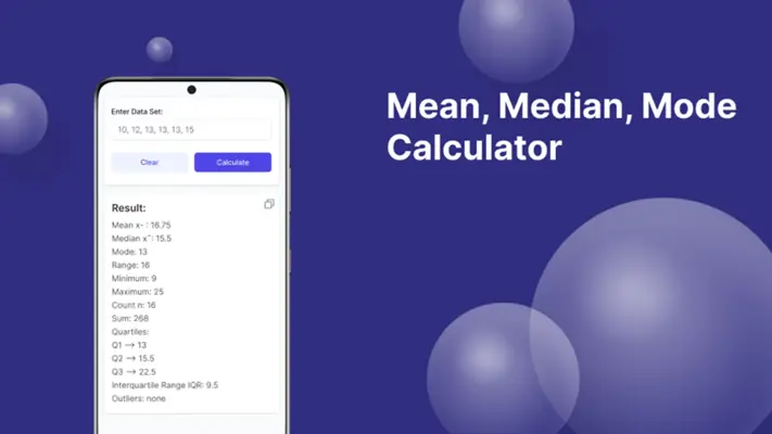 Mean Median Mode Calculator android App screenshot 2